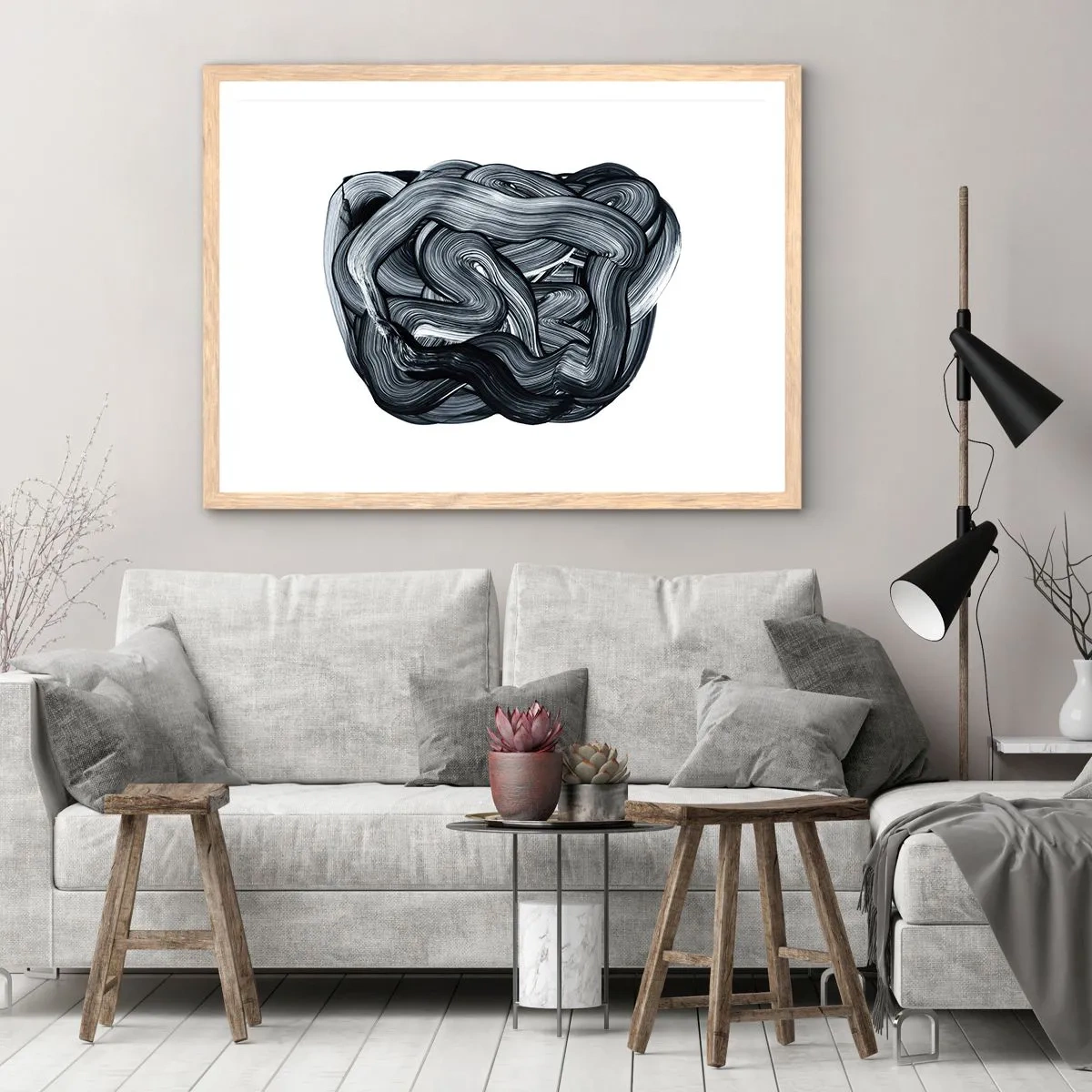 Affisch i ram av ljusek - Det är inte så enkelt - 91x61 cm