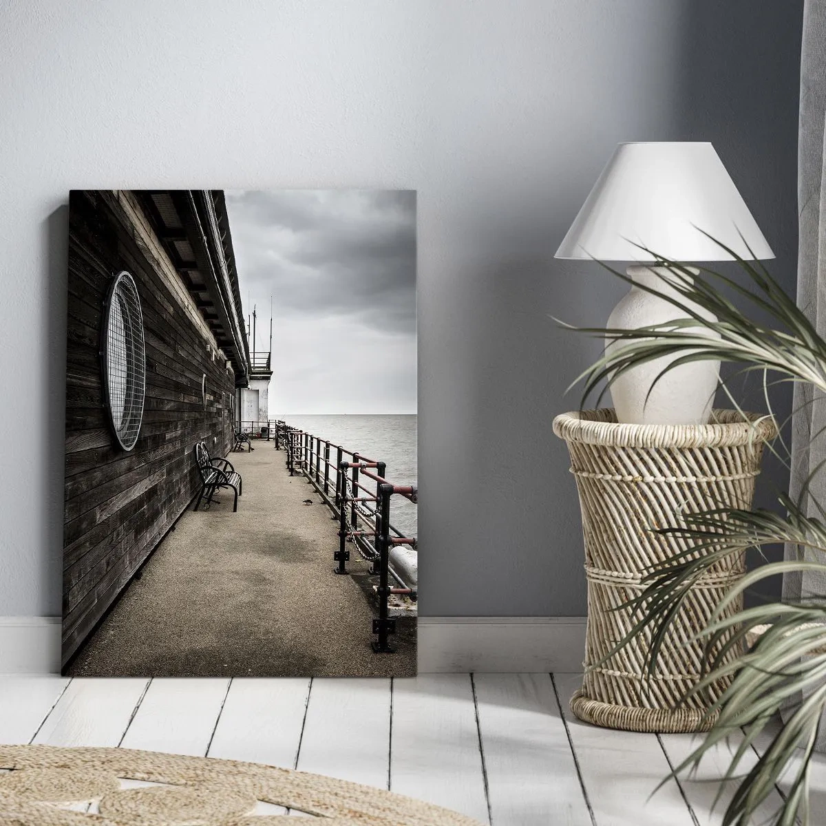 Canvastavla - Bild på duk - Tiden har stannat - 45x80 cm