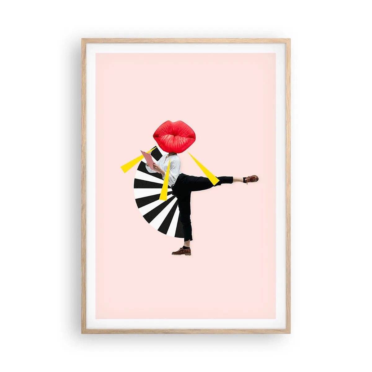 Affisch i ram av ljusek - Surrealistisk pop-art - 70x100 cm