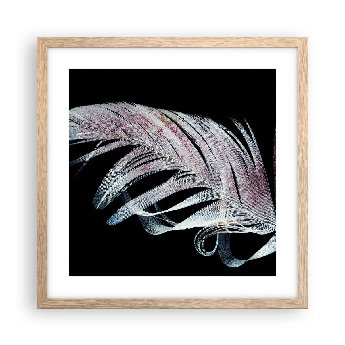 Affisch i ram av ljusek - Tänk på smekning - 40x40 cm