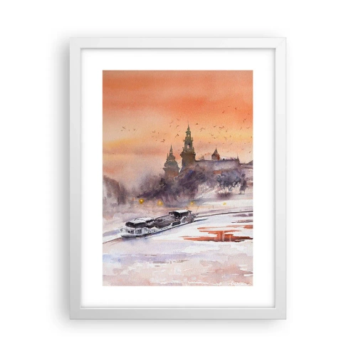 Affisch i vit ram - Kunglig solnedgång - 30x40 cm