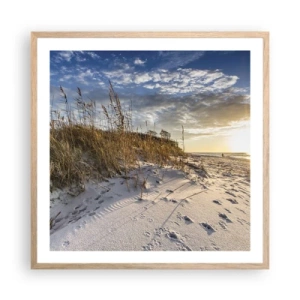 Affisch i ram av ljusek - Inbjudan till promenad - 60x60 cm