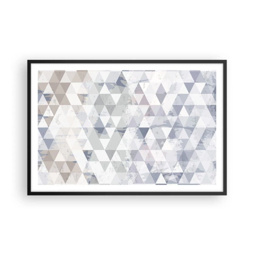 Affisch i svart ram - Trianglar - 91x61 cm