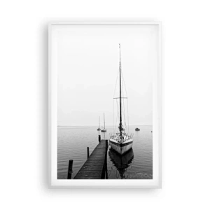 Affisch i vit ram - Redo att ge sig iväg - 61x91 cm