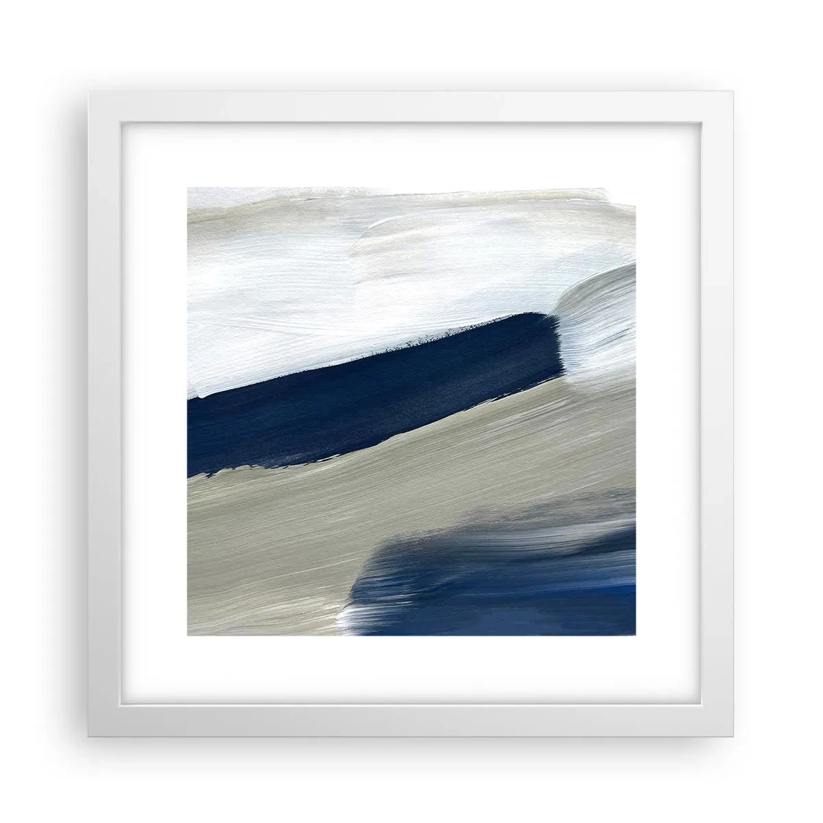 Affisch i vit ram - Möte med vitt - 30x30 cm