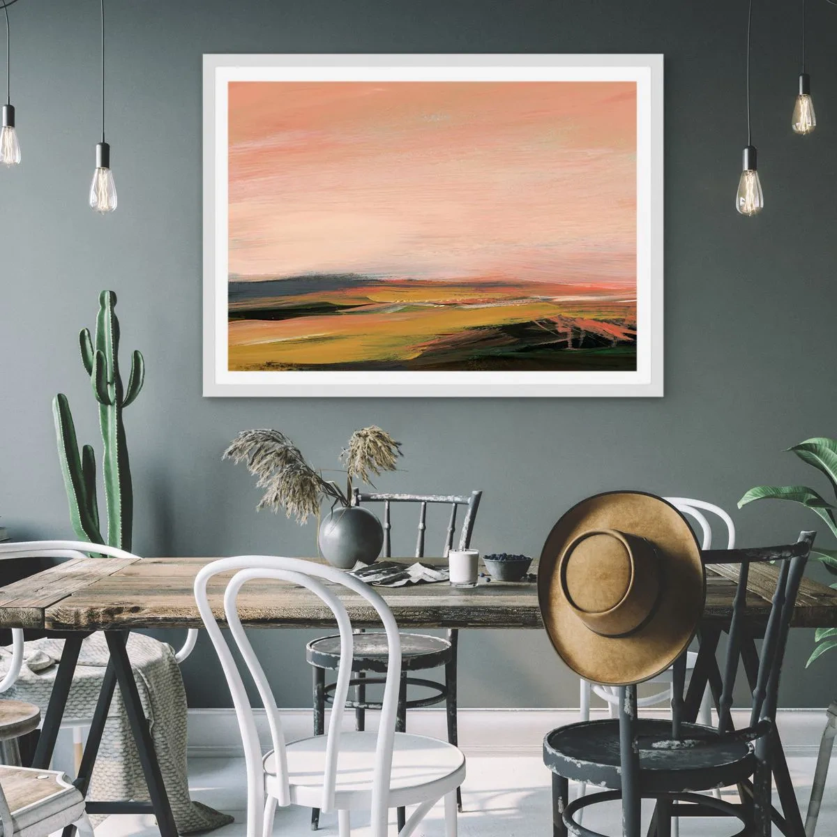 Affisch i vit ram - I rosa - 50x40 cm