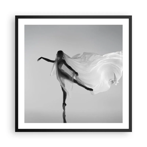 Affisch i svart ram - Lätthet och grace - 60x60 cm