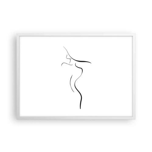 Affisch i vit ram - Svårfångad som en våg - 70x50 cm