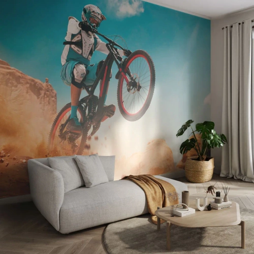 Fototapet Premium Canvas - Cykelgalning - Cykel, Fart, Idrottstävlingar - 500x350 cm