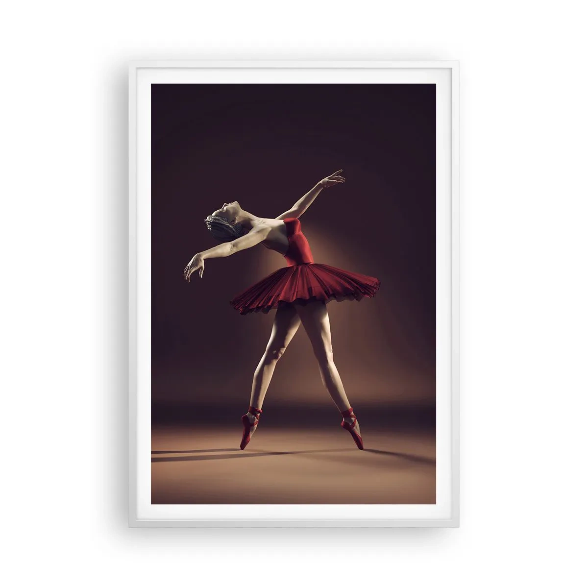Affisch i vit ram - Prima ballerina - 70x100 cm