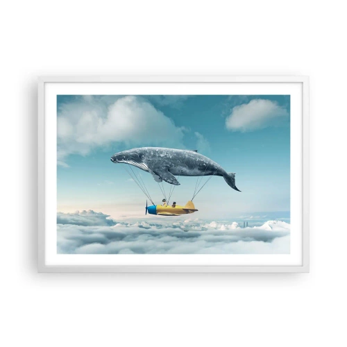 Affisch i vit ram - Varför inte? - 70x50 cm