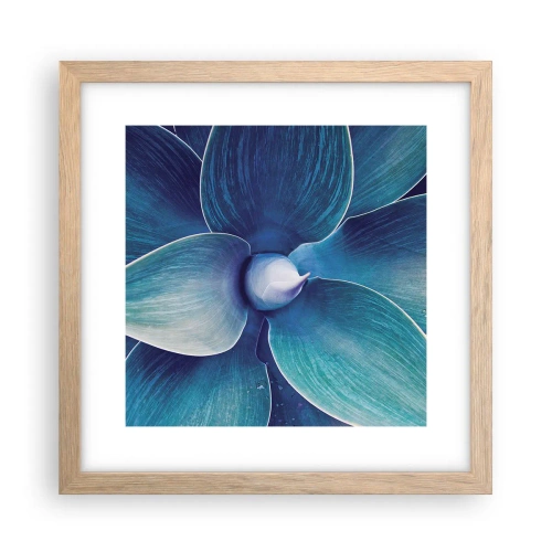 Affisch i ram av ljusek - Blått från himlen - 30x30 cm