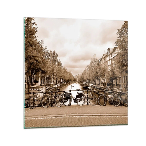 Glastavla - Bild på glas - Holländsk stämning - 70x70 cm