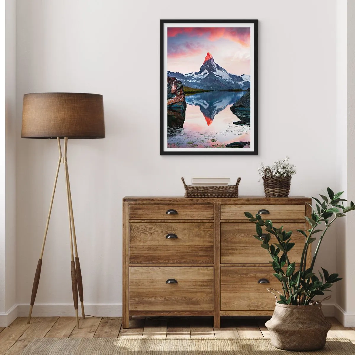 Affisch i svart ram - Bergens hjärta är hett - 61x91 cm