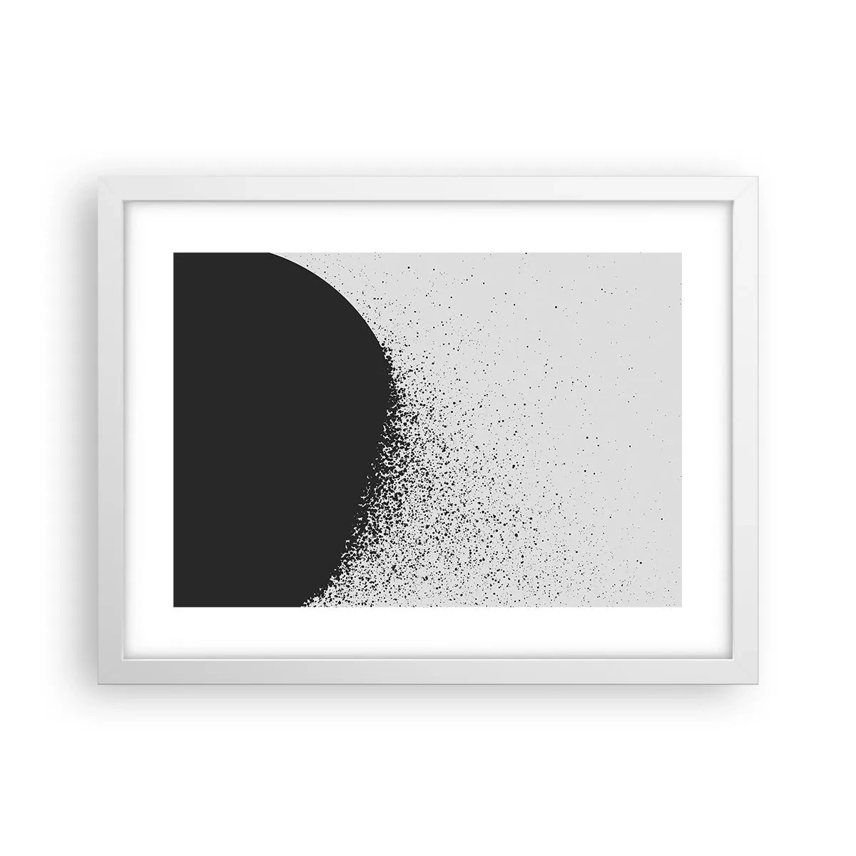 Affisch i vit ram - Partiklarnas rörelse - 40x30 cm