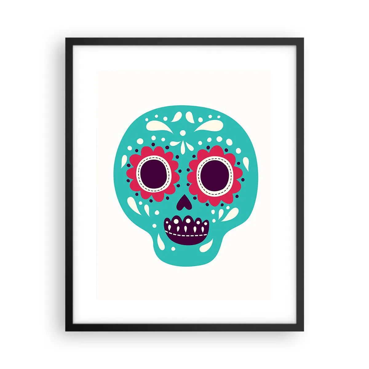 Affisch i svart ram - Livet - nöje till döden - 40x50 cm