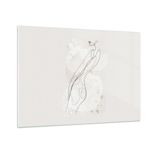 Glastavla - Bild på glas - Blicken går vilse - 100x70 cm