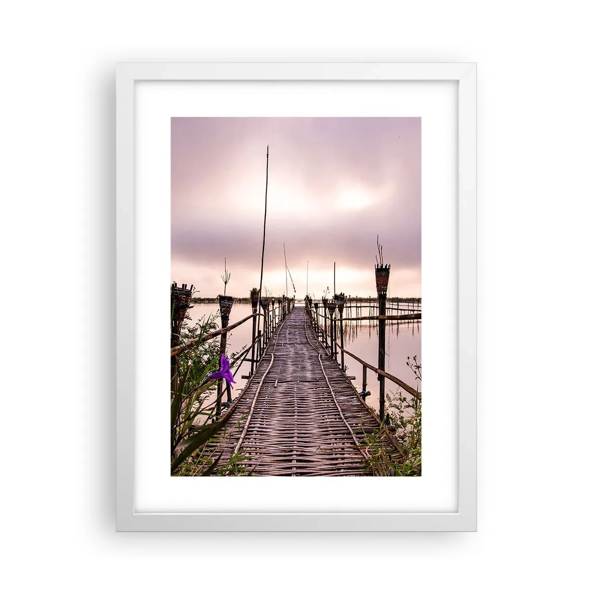 Affisch i vit ram - Asiens lugn och tystnad - 30x40 cm