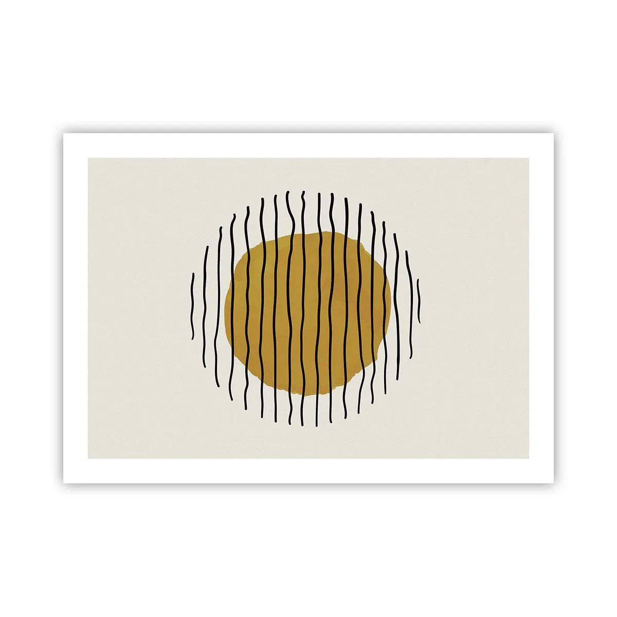 Affisch - Abstraktion som darrar av glöd - 70x50 cm