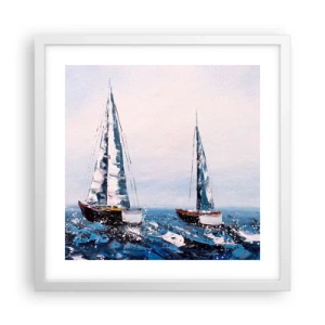 Affisch i vit ram - Vindens broderskap - 40x40 cm