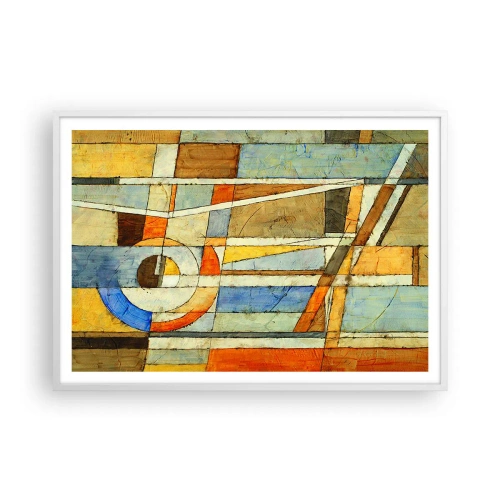 Affisch i vit ram - Kubismen på bygget - 100x70 cm