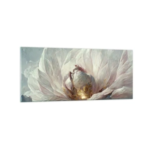 Glastavla - Bild på glas - Blommar en gång på hundra år - 120x50 cm