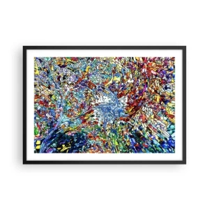 Affisch i svart ram - Glasmålning - droppar  - 70x50 cm