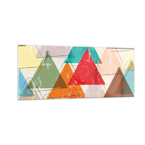 Glastavla - Bild på glas - Tre gånger tre - 100x40 cm