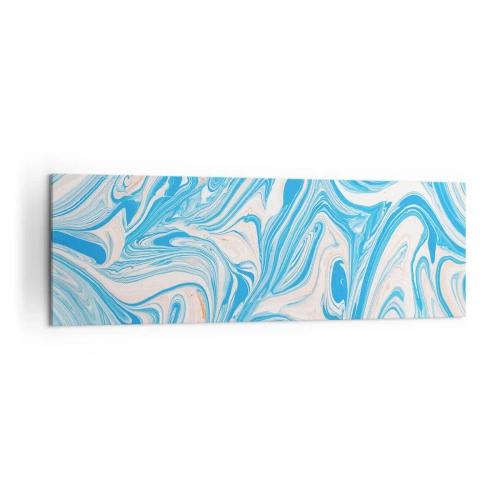 Canvastavla - Bild på duk - Utspilld turkos - 160x50 cm