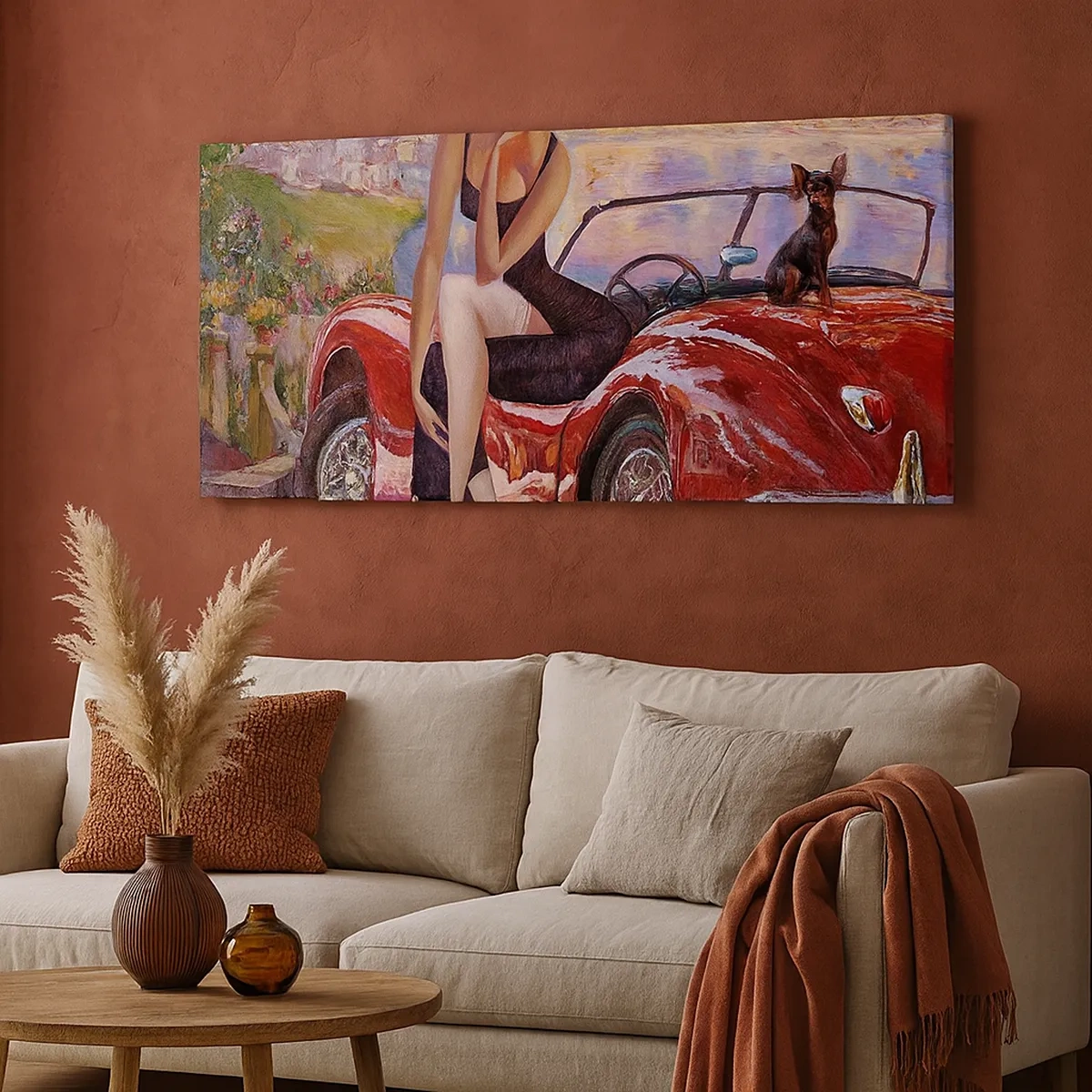 Canvastavla - Bild på duk - Sommar? Endast på Rivieran - 30x30 cm