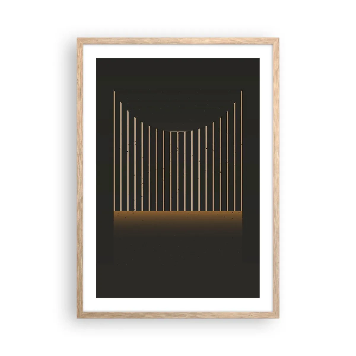 Affisch i ram av ljusek - Utforska mörkret - 50x70 cm