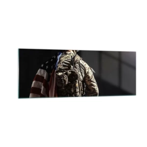 Glastavla - Bild på glas - Just därför - 140x50 cm