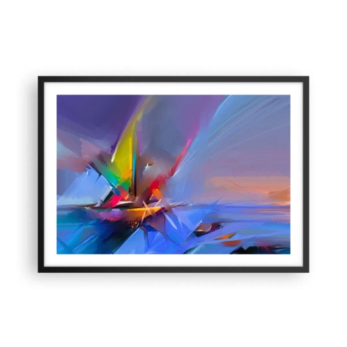 Affisch i svart ram - Snabb som en fågel - 70x50 cm