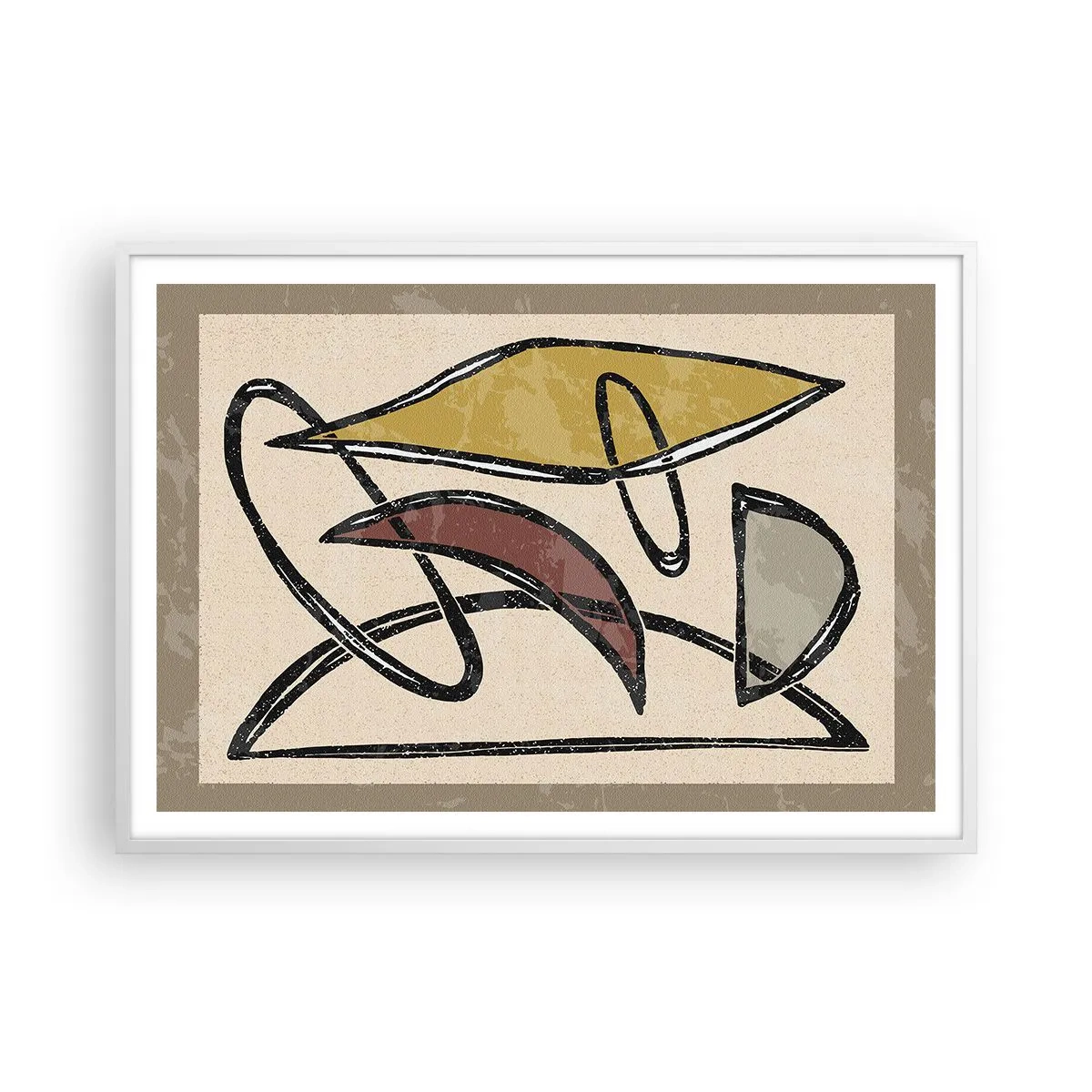 Affisch i vit ram - Vertikaler och nivåer - 100x70 cm