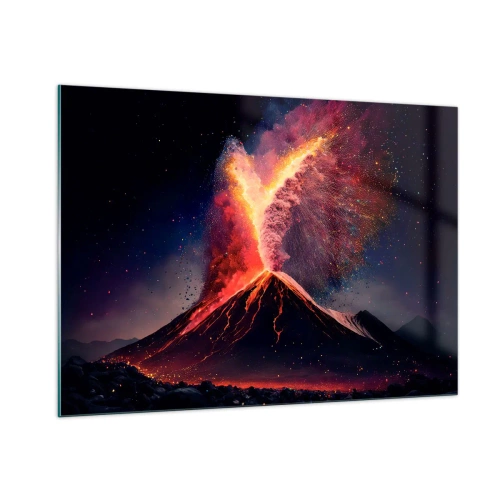 Glastavla - Bild på glas - Skönhet och skräck - 100x70 cm