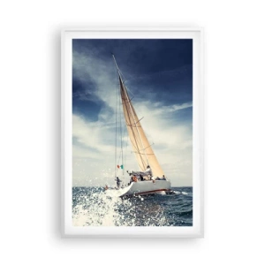 Affisch i vit ram - De hinner inte ikapp oss! - 61x91 cm