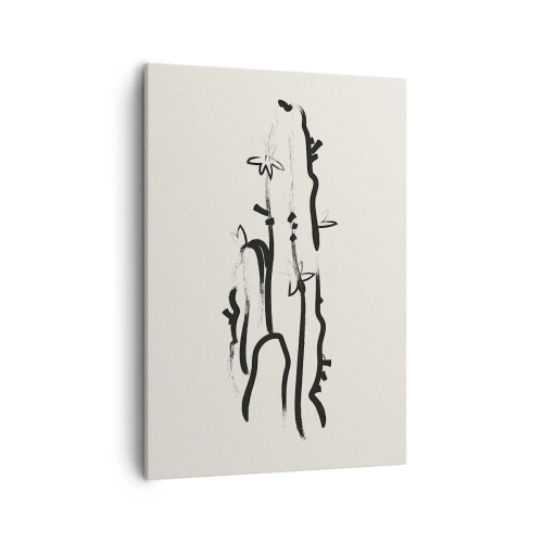 Canvastavla - Bild på duk - Blommande ört - 50x70 cm