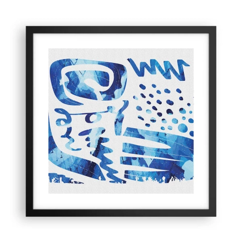 Affisch i svart ram - Tillbaka till rötterna - 40x40 cm