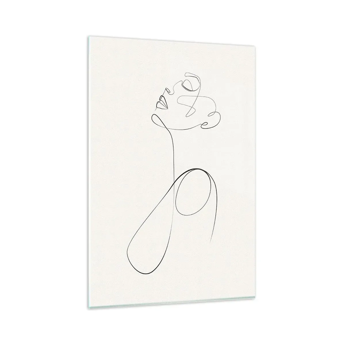 Glastavla - Bild på glas - Förvirrad i drömmarna - 80x120 cm