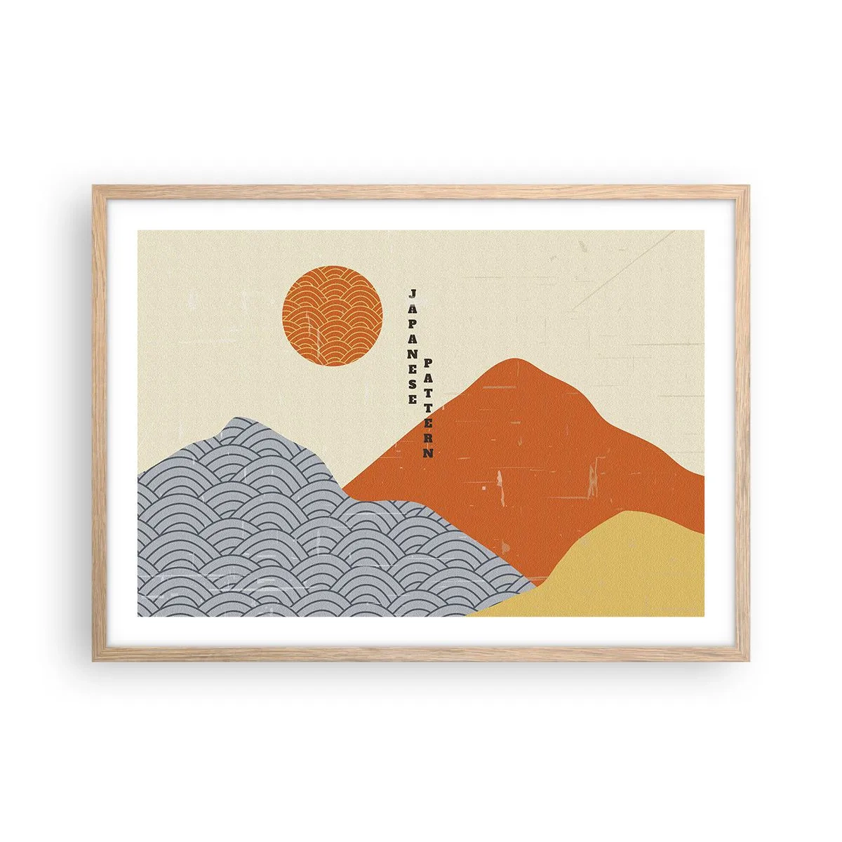 Affisch i ram av ljusek - I den japanska andan - 70x50 cm