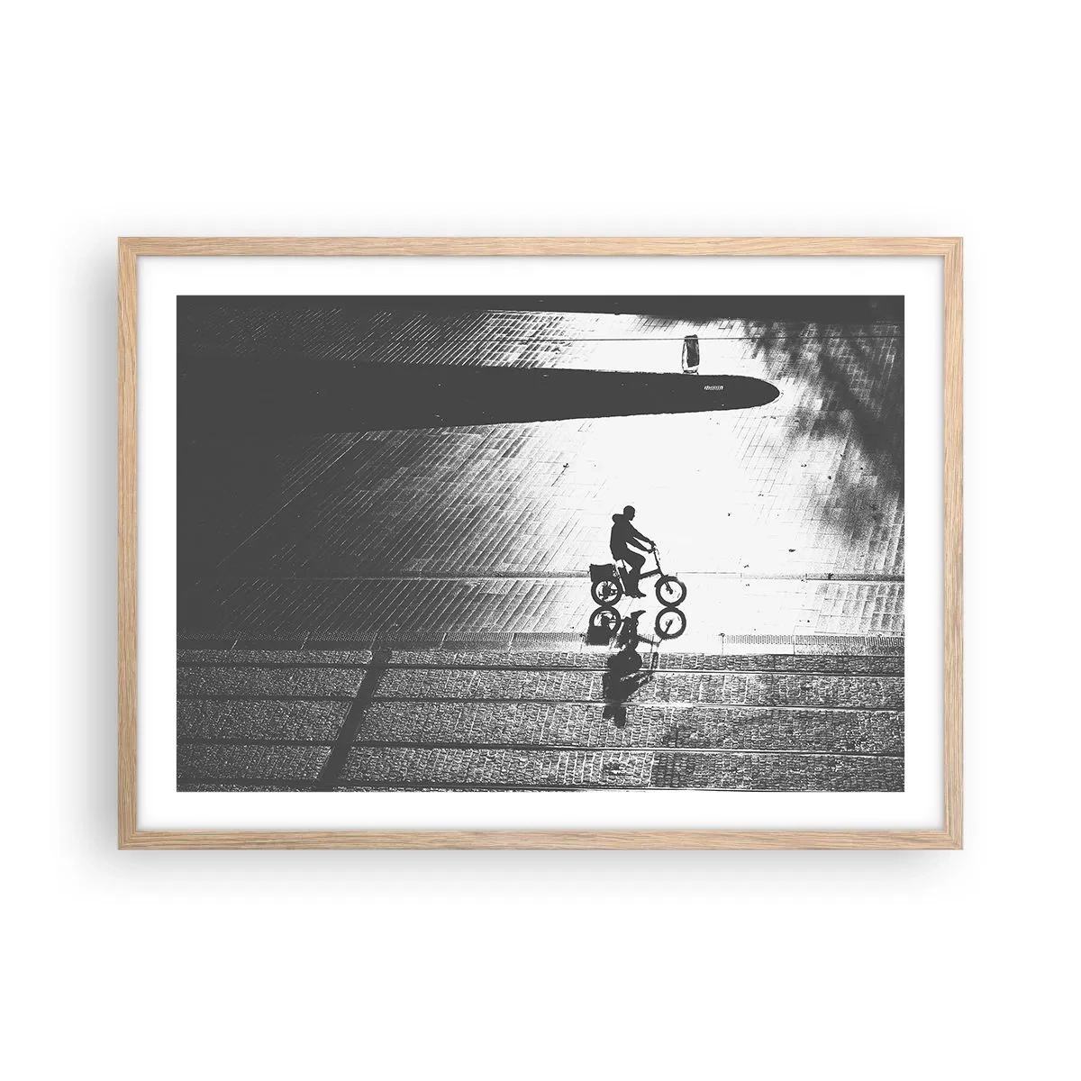 Affisch i ram av ljusek - Rakt fram genom staden - 70x50 cm