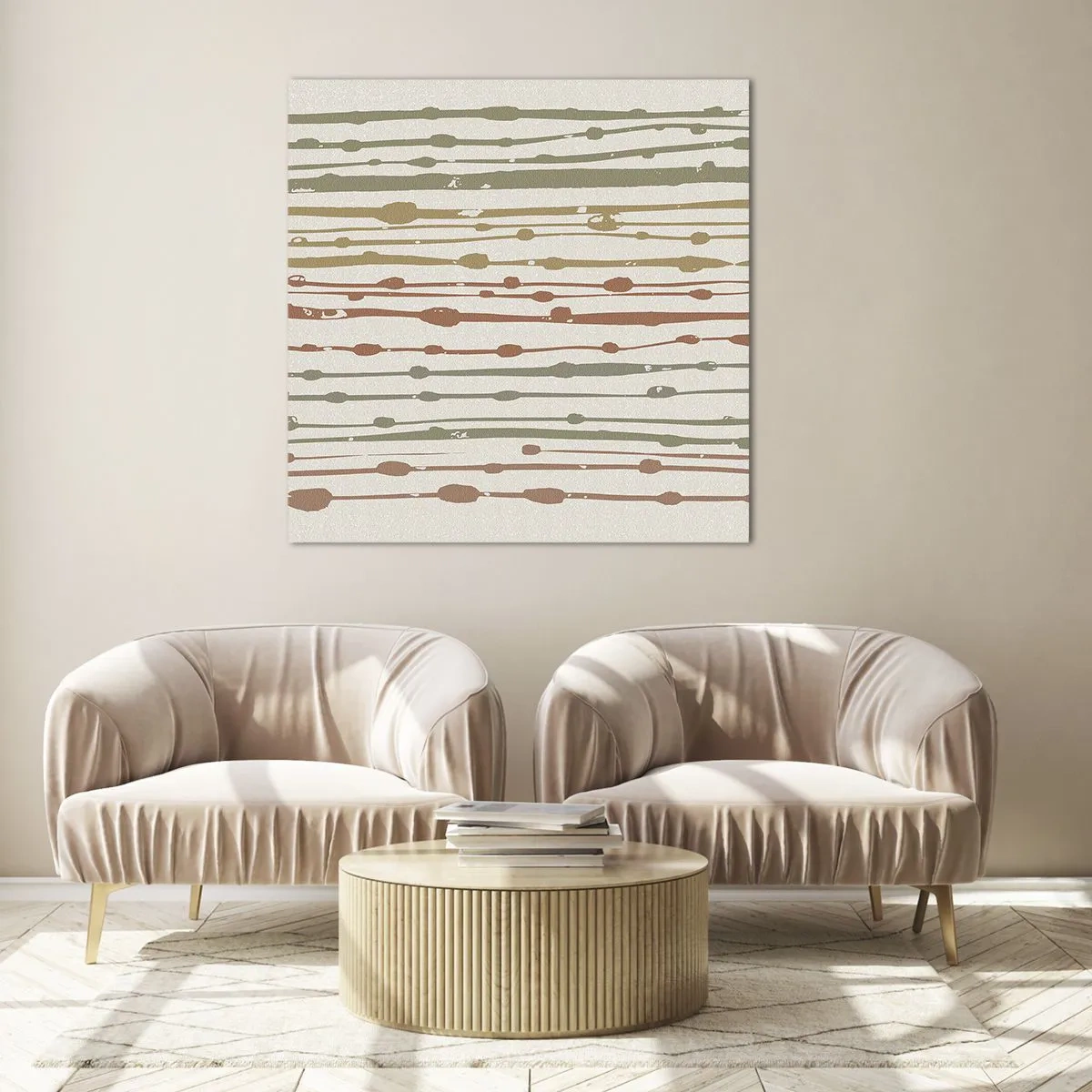 Glastavla - Bild på glas - Musikalisk färgnotation - 60x60 cm