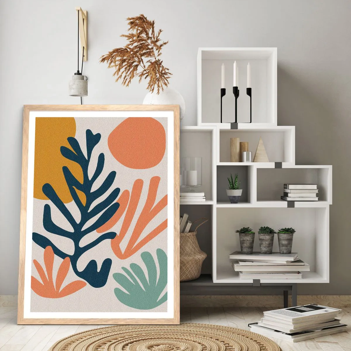 Affisch i ram av ljusek - Korallhav - 70x100 cm