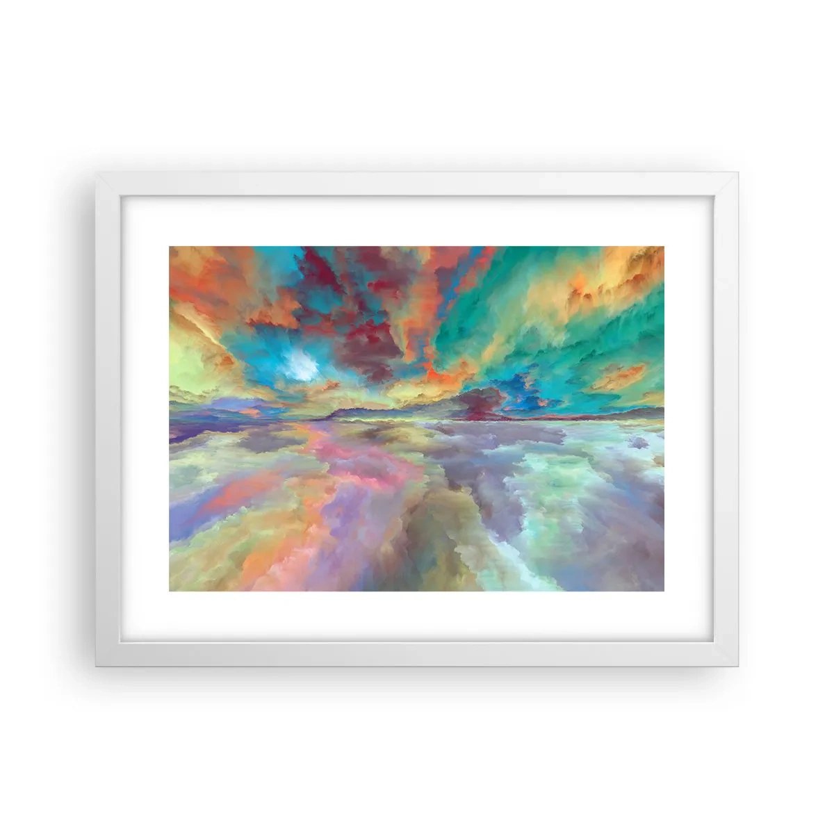 Affisch i vit ram - Två himlar - 40x30 cm