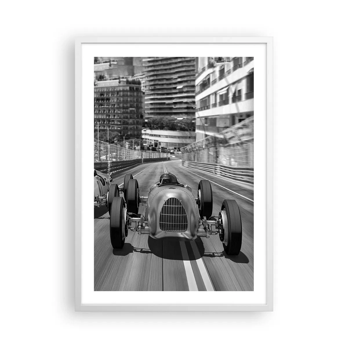 Affisch i vit ram - För länge sedan i Monte Carlo - 50x70 cm
