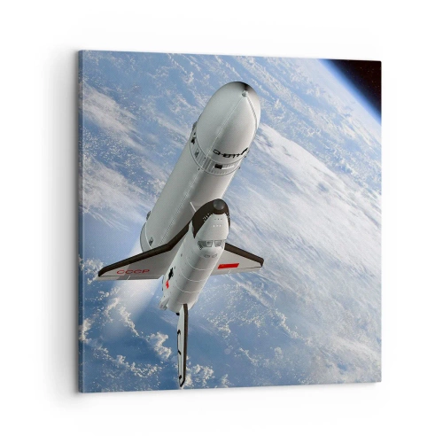 Canvastavla - Bild på duk - Rymdfärd - 60x60 cm