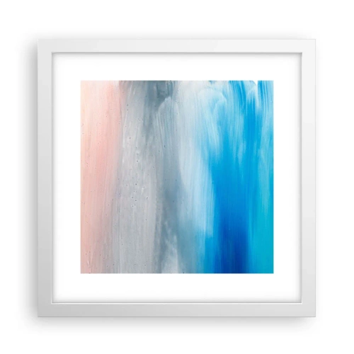 Affisch i vit ram - Element: luft - 30x30 cm