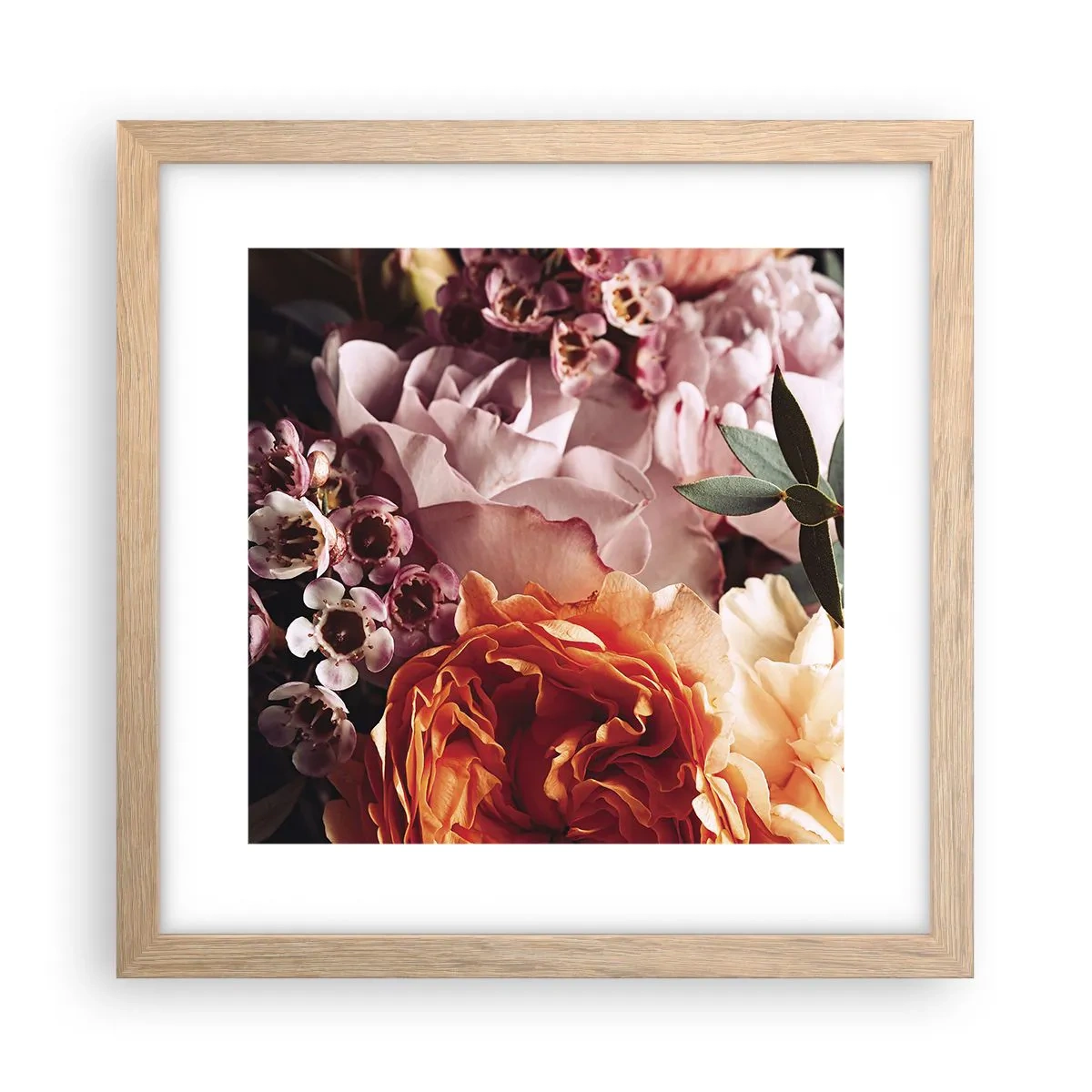 Affisch i ram av ljusek - Omgärdade av skönhet - 30x30 cm