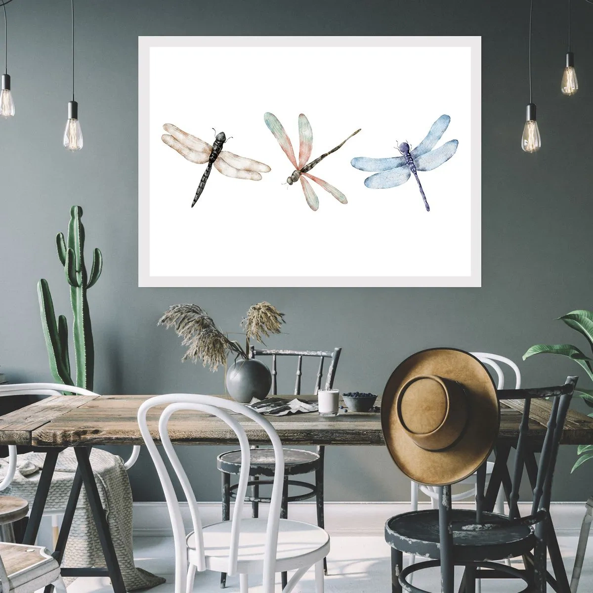 Affisch - Viktlösa trollsländor - 100x70 cm