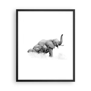 Affisch i svart ram - Ett, två, tre - 40x50 cm